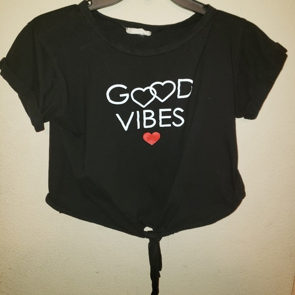 Black "Good Vibes" top - Picture 2 of 2